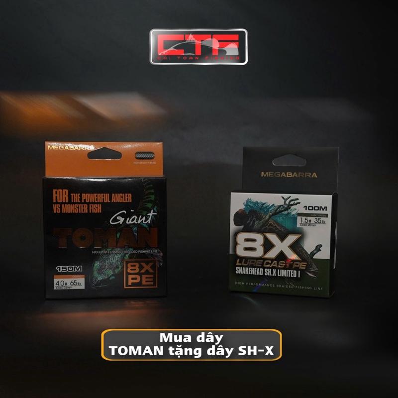 [ MEGABARRA ] TẶNG THÊM PE - DÂY CÂU CÁ PE 8X GIANT TOMAN đi câu bắt cá fishing