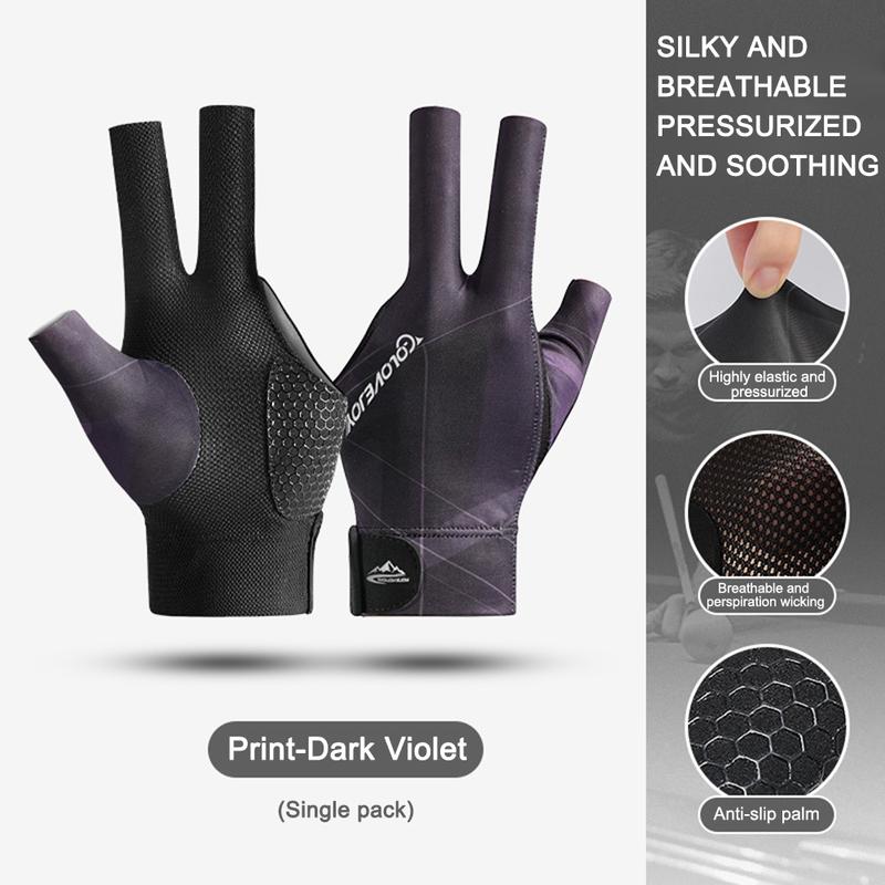 Product Introduction of Open Finger Billiard Gloves Breathable Polyester Snooker Sport Glove Adjustable Sticker Smooth Soft Lightweight Amateur Training 23