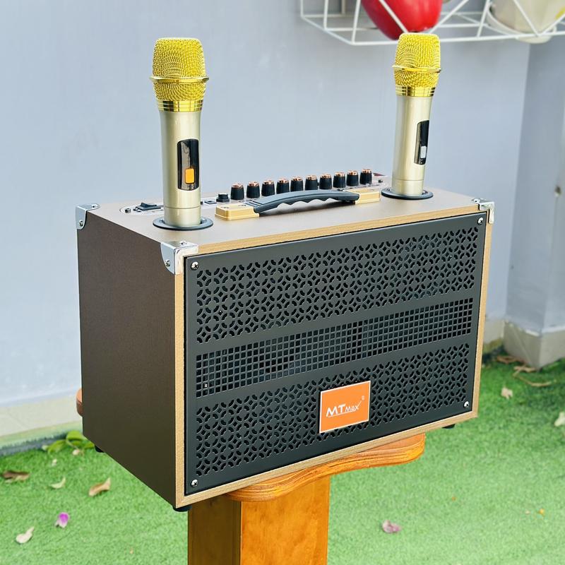 Loa Xách Tay Karaoke Mini B52 Promax, Loa 10 Nút Bass 20, Củ Loa Kệ Sách Bluetooth Âm Thanh Hay,Có Deplay, Echo, Cổng Mic, USB Thiết Kế Giáp Vàng Sang Trọng , Tinh Tế Chỉnh Bass Chép Cho Micro Am Thanh Hay Hát Karaoke Tại Nhà , Du Lịch, Dã Ngoại Nghe Nhạc