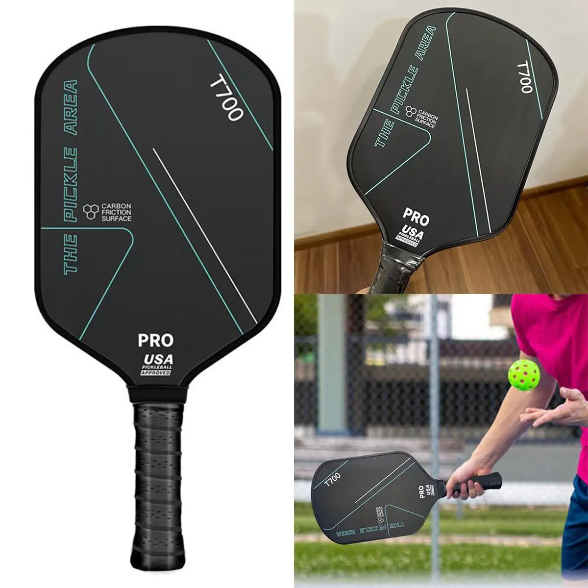 Carbon Fiber Pickleball Bat Pickleball Bat Ultra Light Carbon Fiber 16 Mm Carbon Fiber Grip Professional Ergonomic High Quality Pickleball Bat Same Style