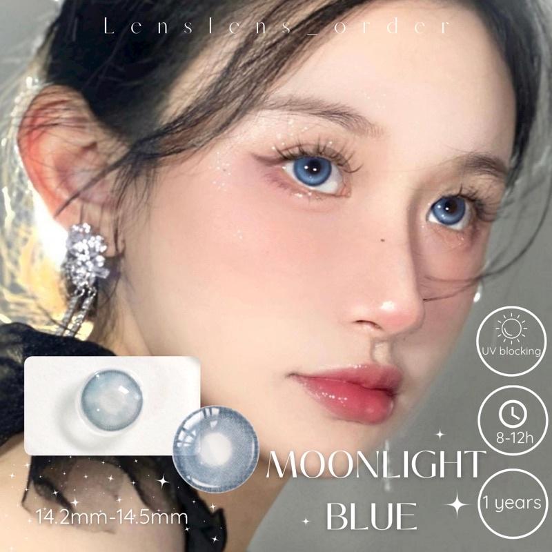 Lens Mắt Kính Áp Tròng Moonlight Blue Hiệu Ứng Filter HotDouyin Đủ Độ Cận [TẶNG KÈM KHAY DỤNG CỤ] (Vui Lòng Đặt 2 Chiếc) Nữ 3