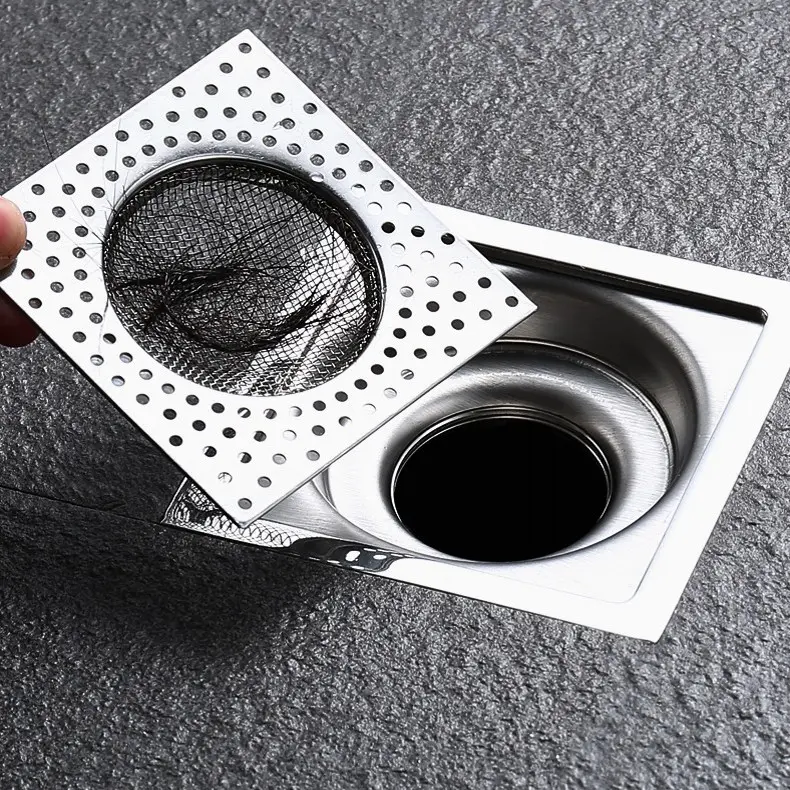 Stainless Steel Floor Drain Strainers Kitchen Sink Filter Drain Hole Filter Bathtub Hair Catcher Stopper Mesh Cover Drain Filter