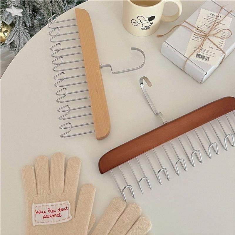 Móc Gỗ Treo Đồ Đa Năng - Móc Treo Đồ Lót, Khăn, Thắt Lưng, Cà Vạt, Áo 2 Dây…