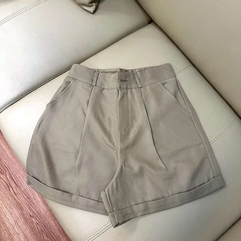 [Xa kho le size]Quần short nữ gập gấu cạp cap hách dáng 1