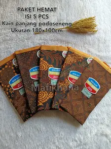 LEBIH HEMAT ISI 5 PCS KAIN BATIK PODO SENENG PAKAIAN TRADISIONAL