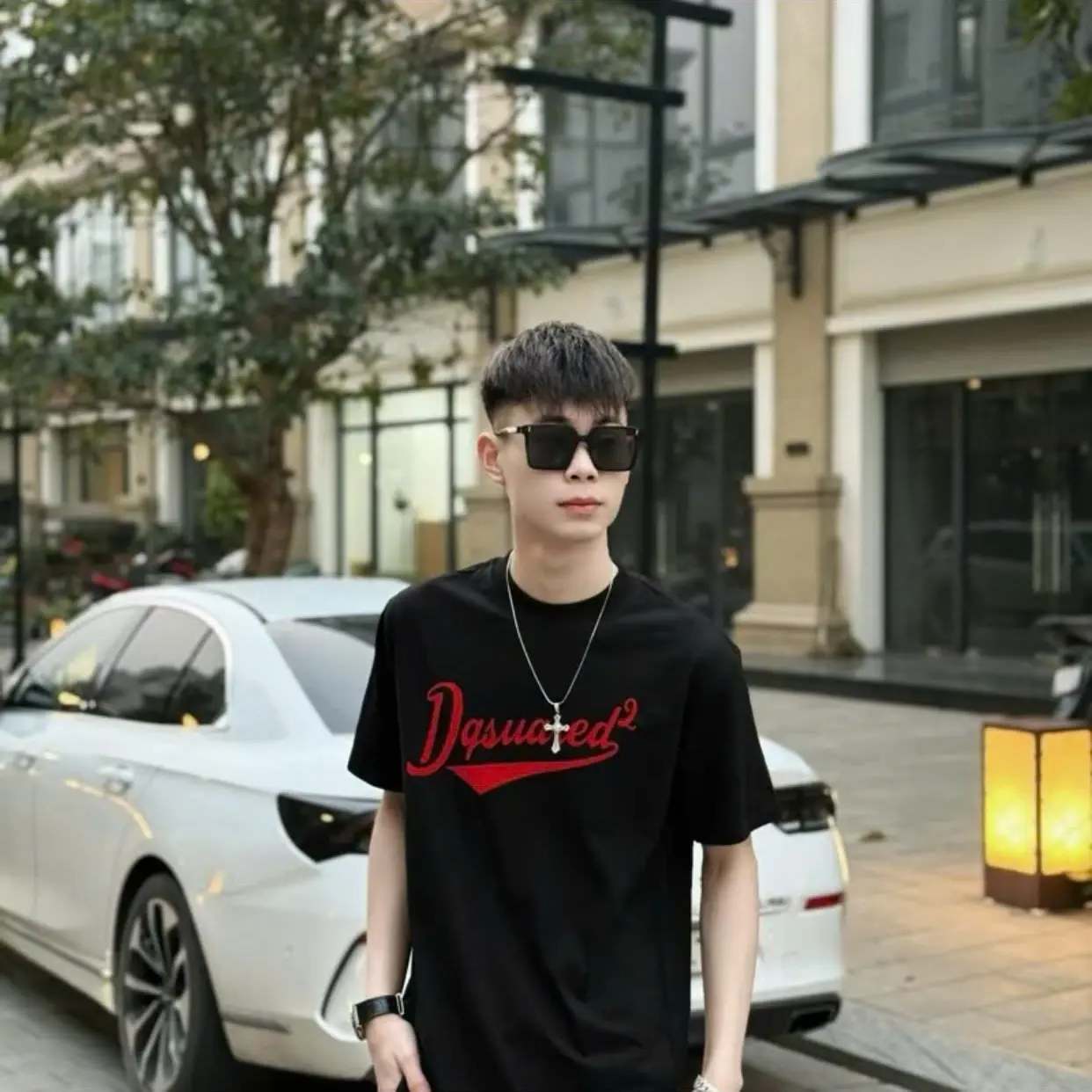 Áo Thun Cộc Tay In Chữ Đơn Giản Dễ Mặc M89