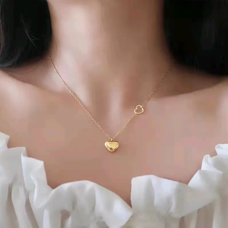 [COD] Kalung titanium love love gold anti karat & anti hitam