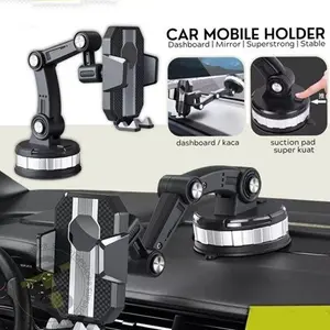 Holder HP Kaca Meja Dasboard Mobil Super Kuat Dudukan Handphone 360 Derajat Car Phone Holder / Pegangan Holder HP 360 Rotatable Permudah Lihat GPS MAP Aksesoris Perlengkapan Interior Mobil Best Seller 360derajat model terbaru