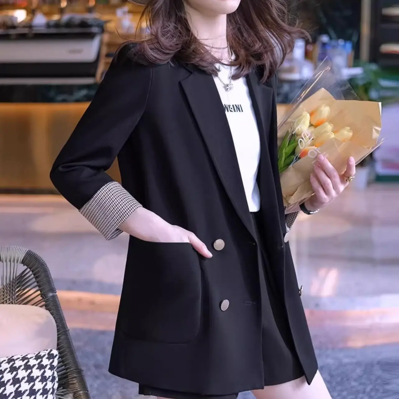 Áo Vest Blazer Form Trẻ Trung Xu Hướng  Cho Nữ -  Women Top Jacket Ong khoác