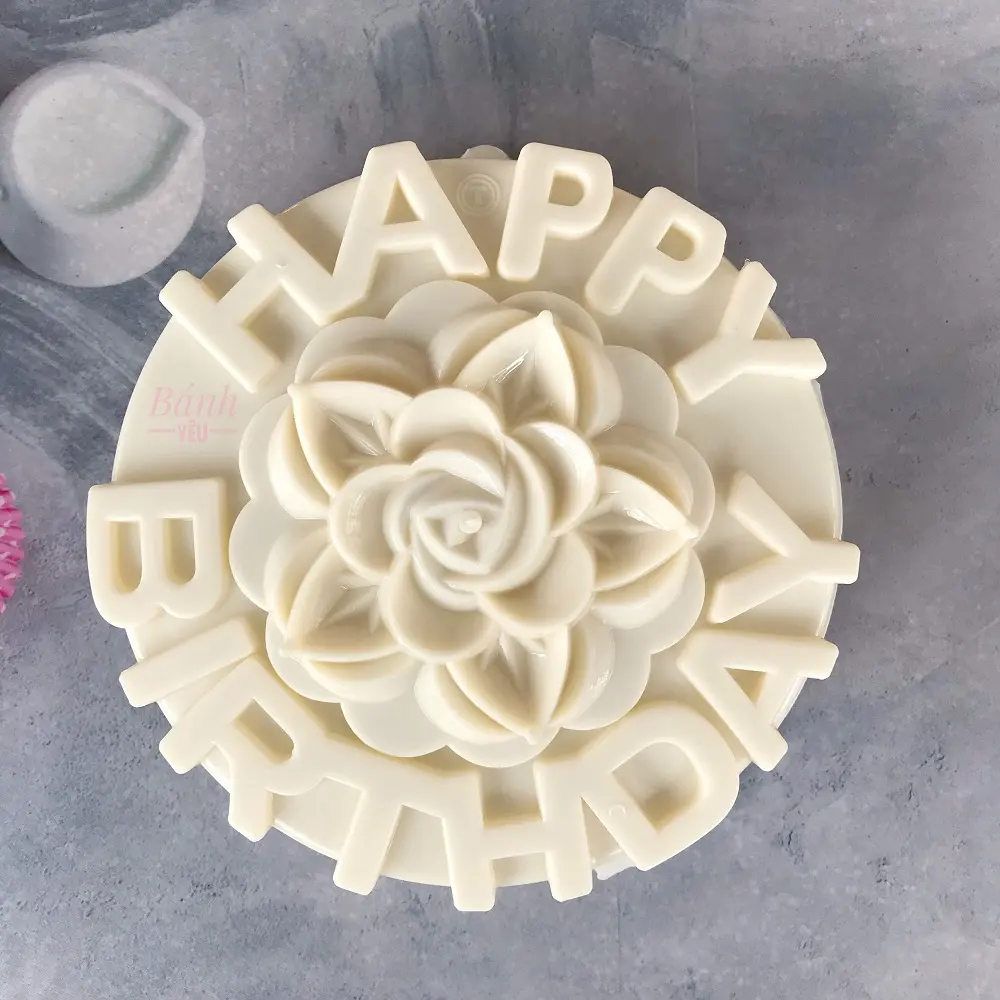 Khuôn rau câu nhựa HAPPY BIRTHDAY loại lớn 20cm hình Doremon