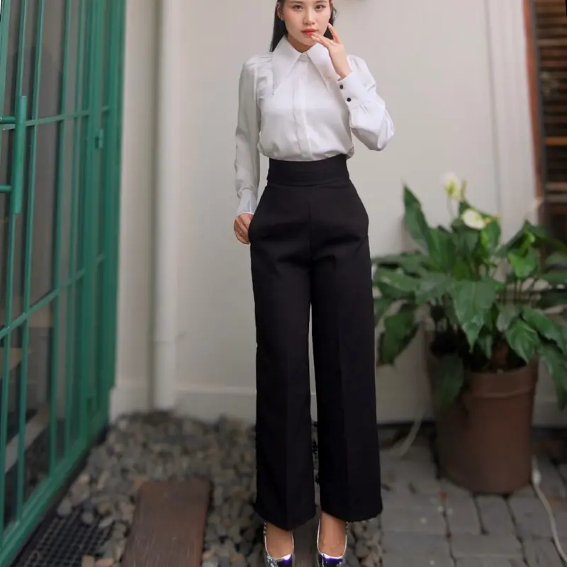 Quần tây nữ ống suông, thanh lịch, thoải mái và hack dáng 2