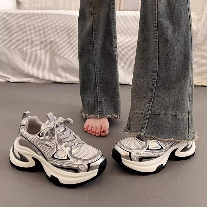 Dad Shoes Đế Dày, Dễ Phối Đồ Siêu Hot, Dành Cho Nữ, Thích Hợp Cho Mùa Lò Xo Và Mùa Thu, Tăng Chiều Cao Nhỏ Hàng Châu Âu Tuyệt Vời, Giày Thường Ngày Thể Thao, Hàng Mới Về 2024 4