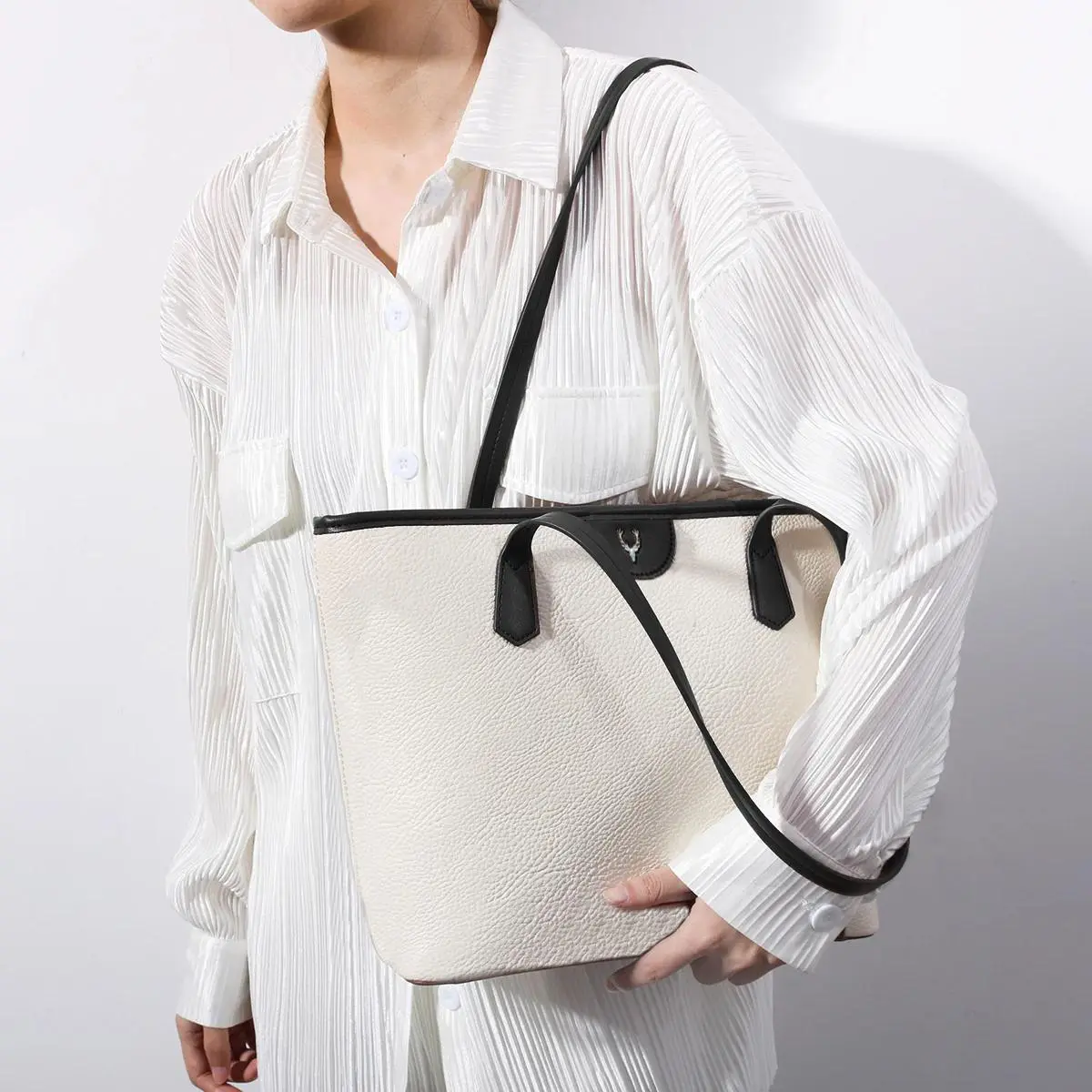 TEENBE Tas Jinjing Kuliah Kerja Large Capacity Tote Bag Casual Shoulder ...