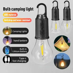Lampu LED Camping Rechargeable USB - Tenda Portable, Tahan Air IP44, 3 Mode, Daya 12 Jam, Pencahayaan 100cm