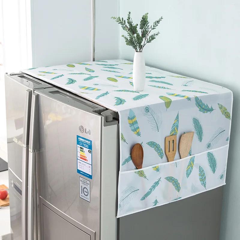 Tấm Che Tủ Lạnh, Chất Liệu Vải, Chống Thấm Nước, Chống Bụi, Thích Hợp Cho Tủ Lạnh Một Và Hai Cửa, Túi Đựng Đồ, Bảo Quản, Gia Dụng 5