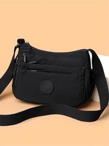 Cangurera de Color Sólido para Mujer, Bolsa Cruzada con Cierre y Múltiples Bolsillos, Moda Casual y Versátil de Alta Calidad para el Uso Diario, Bolsa para el Trabajo Diario