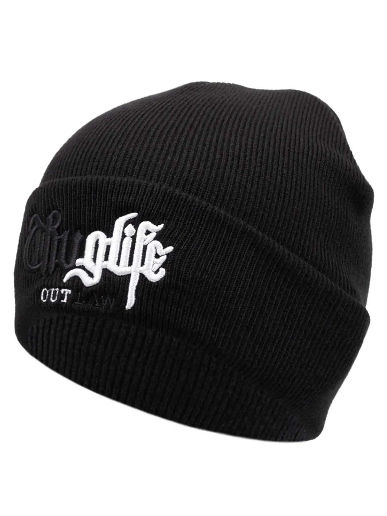 Fashionable Casual Letter Embroidered Beanie Hat, Simple Design Trendy Winter Warm Knit Hat for Men & Women