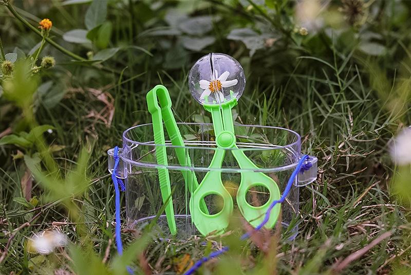 Product Introduction of 4Pcs Children's natural exploration  fine motor training tweezers insect catching clips scissors insect clips 2