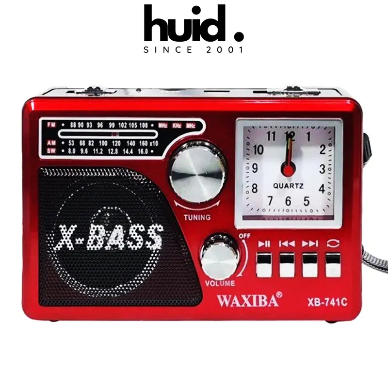 Đài Radio 3 Băng Tần FM/AM/SW Có Đèn Pin Tích Hợp Sử Dụng USB Và Thẻ Nhớ Waxiba XB-741C 2