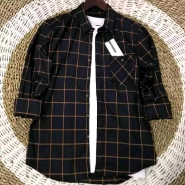 kemeja flanel premium pria dewasa lengan panjang V-Neck Lembut Motif Distro Nyaman Casual Kotak 2