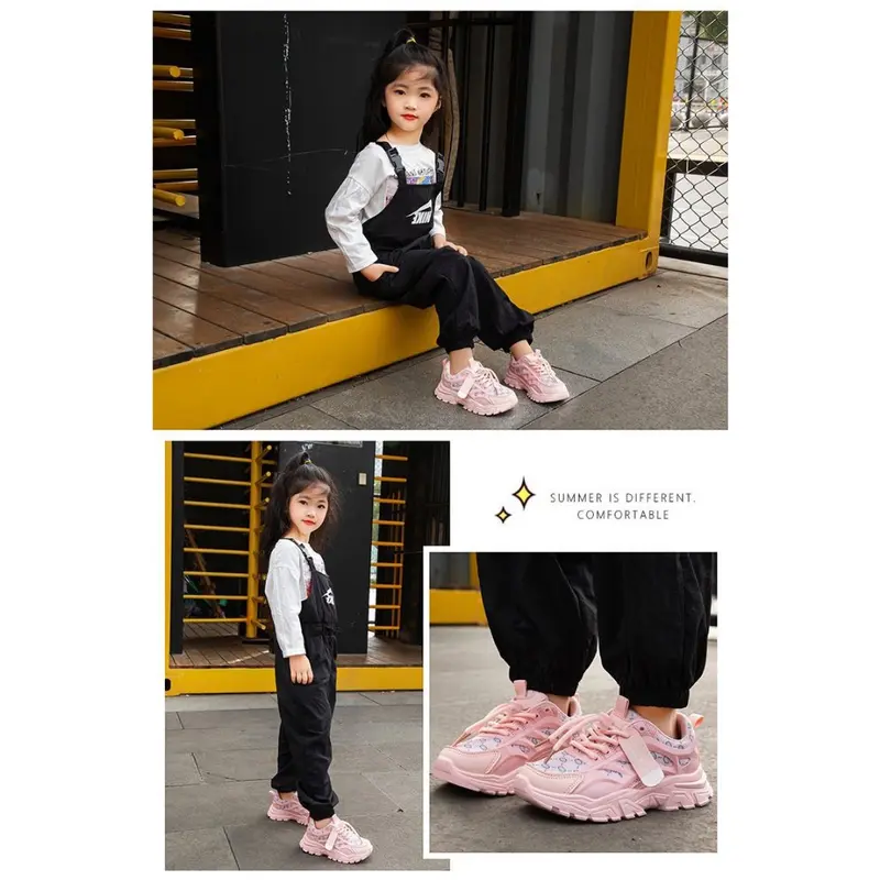 16-Giày Daddy Phong Cách Hàn Quốc cho Bé Gái Bé Trai Từ 7-12t Êm Chân Thoáng Khí Sz 26-37-Sneaker Sport Kids Tập Thể Dục 1
