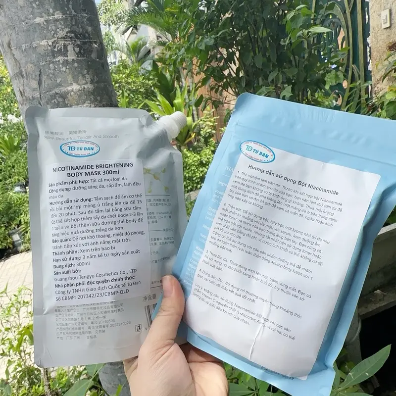 Sản phẩm kem ủ trắng NICOTINAMIDE 300ml & Bột Niacinamade 100g nội địa trung - Tú Đan Dưỡng da trắng sáng 6