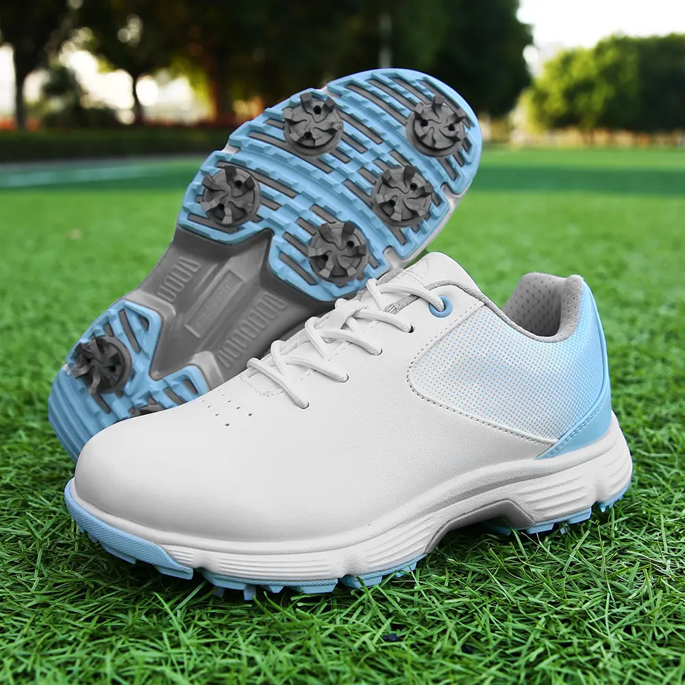 Women Waterproof Golf Shoes Non-slip Golfer Sneakers Breathable Golf Training Sport Spikes Golf Shoes