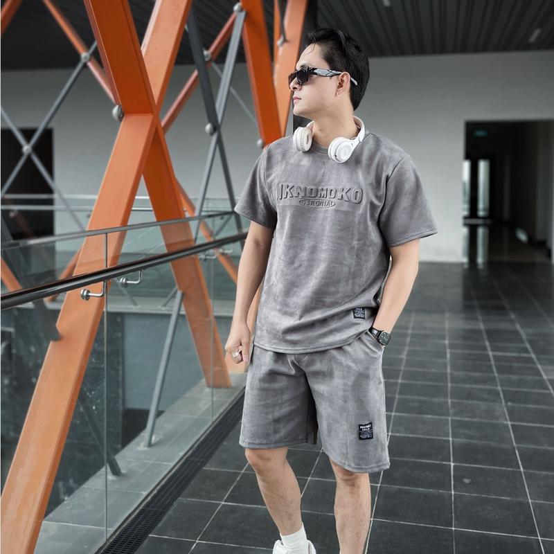 Bộ quần áo nam nữ ANTAVIO da lộn mềm mại dập vân nổi trẻ trung sang trọng - BQA 3688 (3 màu, M-2XL) bonam