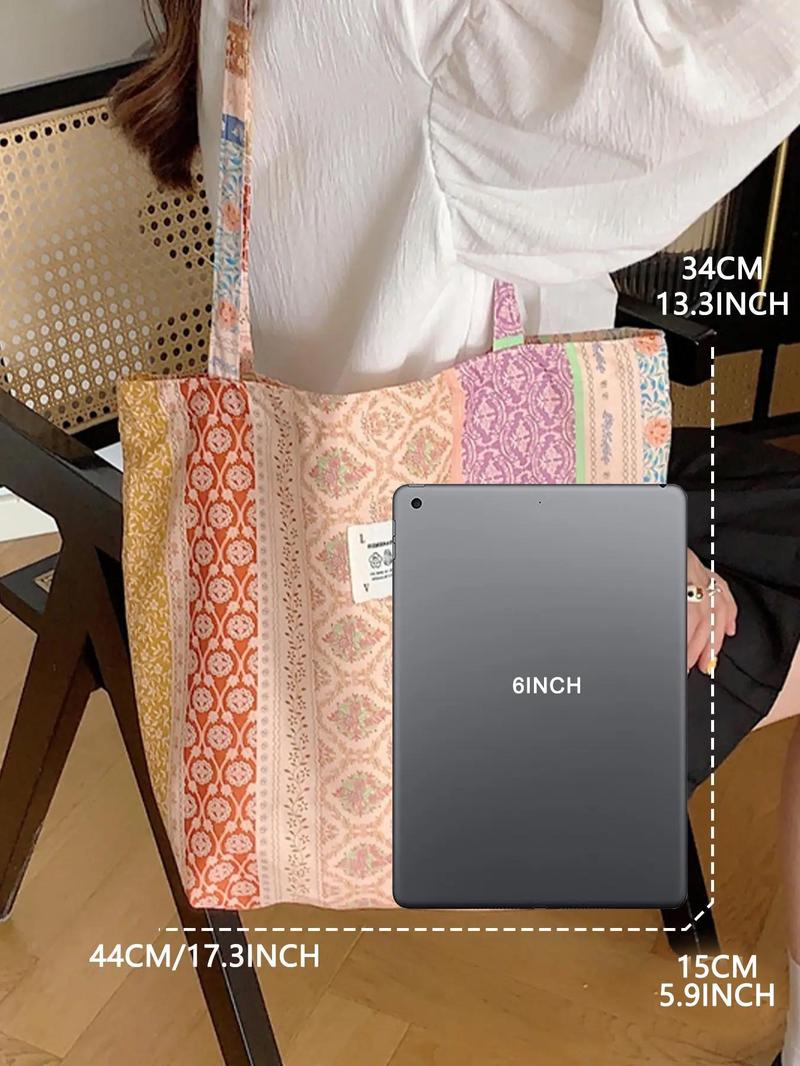 Product Introduction of Women's Tote Bag, Large Capacity Foldable Shoulder Bag for Daily Used, Casual Trendy Versatile High-quality Daily Commuting Bag, Girl Fashionable Shopping Bag 1