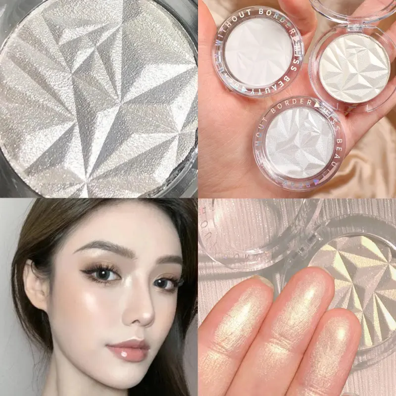 MISS BEAUTY-Bảng Phấn Bắt Sáng 2 Màu, Lấp Lánh Kim Cương, Ánh Sáng Lung Linh, Mỹ Phẩm Đường Viền Khuôn Mặt, Không Thấm Nước, Làm Sáng Lâu Dài, Trang Điểm Da, Bán Chạy