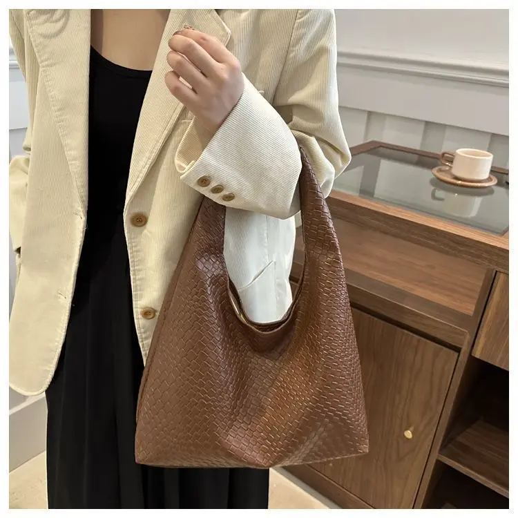 Beg Tote Berkapasiti Besar, Gaya Retro Kasual, Reka Bentuk Lanjutan, Fesyen, Ketibaan Baru 2024, Serba guna, Satu Bahu, Sesuai untuk Ulang-alik Ketiak Bags Totebag Wanita