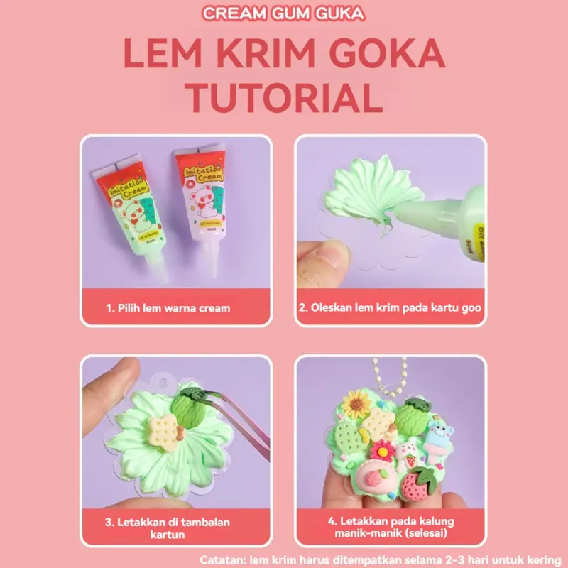 303Pcs Set Mainan DIY Cream Adhesive & Dekorasi Krim Tanah Liat, Set Lengkap Alat Kreatif untuk Anak, Stiker Krim, Alat Dekorasi, dan Mainan Edukasi untuk Mengembangkan Keterampilan Motorik Halus Anak-anak 3