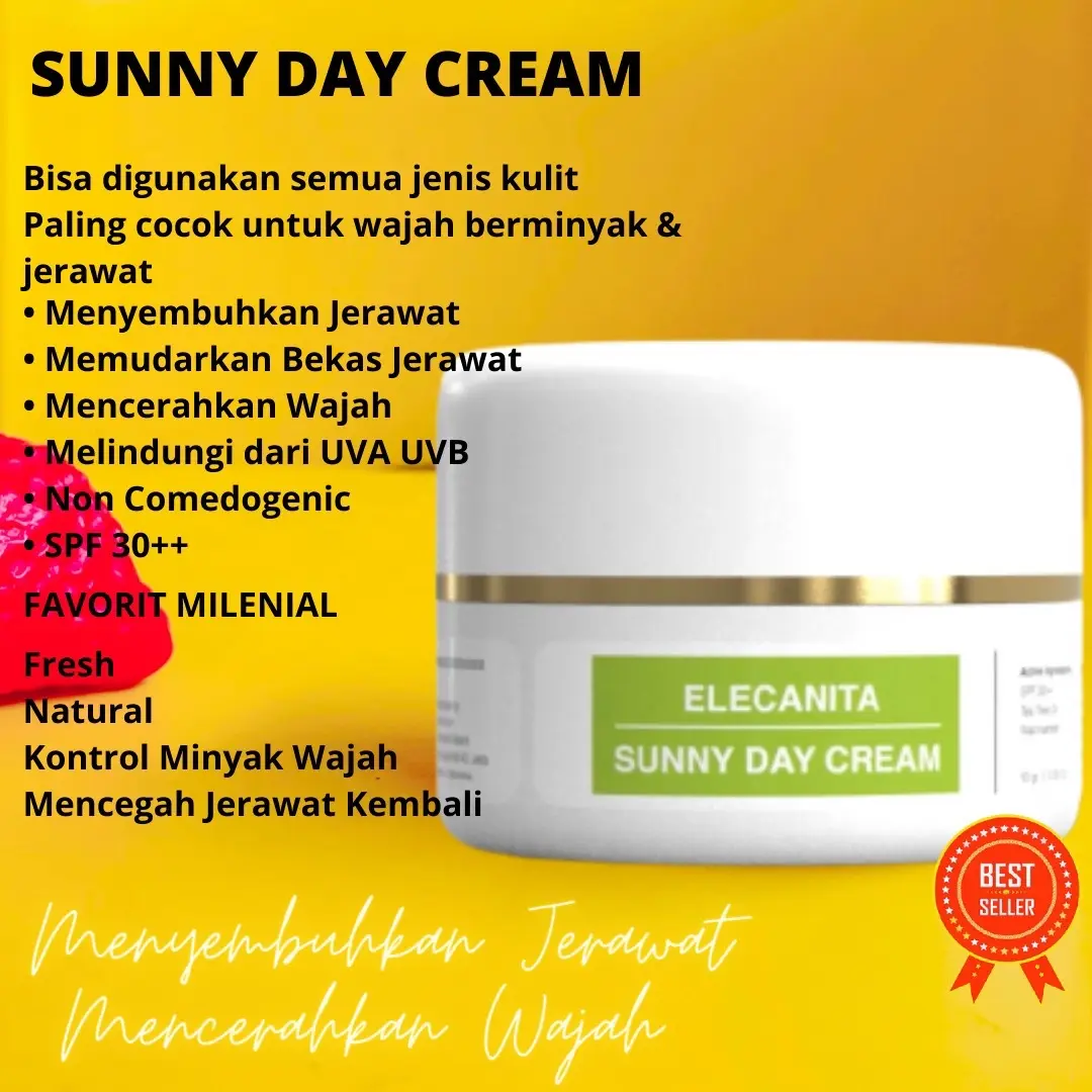 SUNNY DAY Cream pagi jerawat Pembersih Jerawat Semua Jenis Kulit Masker Jerawat