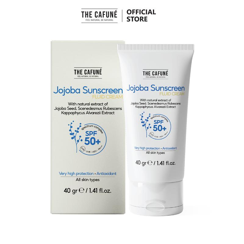 Kem Chống Nắng Jojoba Sunscreen SPF 50+ The Cafuné 40gr Skincare Bảo vệ khỏi ánh nắng mặt trời Vitamin C Sunscreen & Sun Care