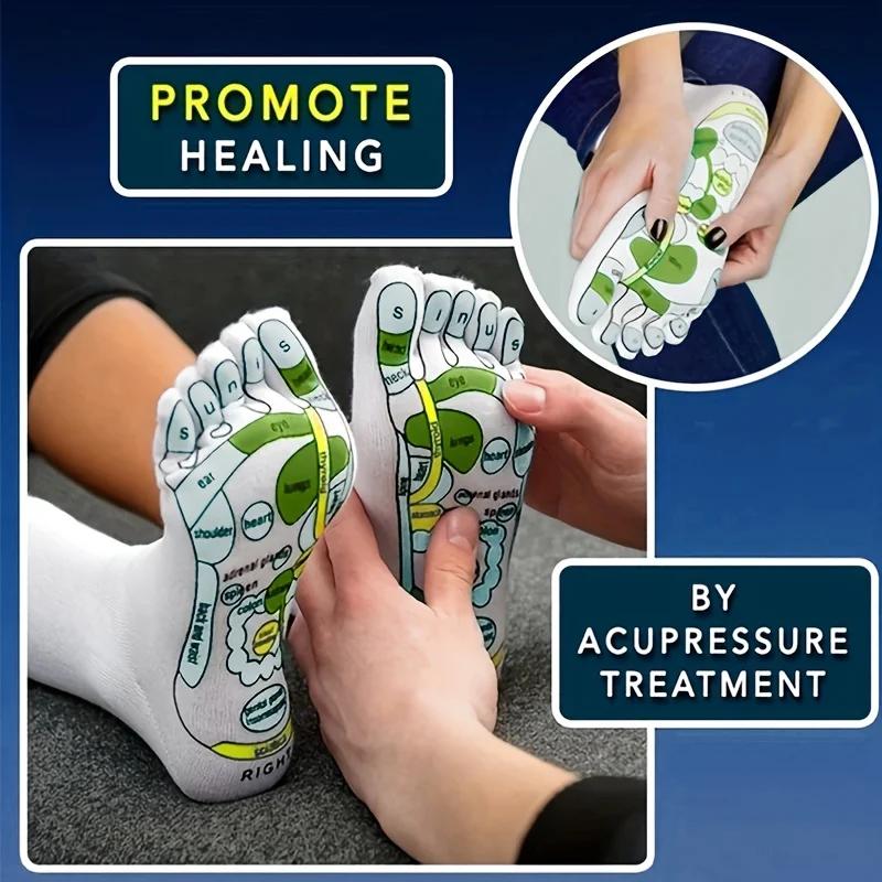 Product Introduction of 1 Pair Acupressure Socks Physiotherapy Massage Socks Relieve Tired Feet Acupoint Reflexology Socks with Massage Stick Foot Care socks  slides 5