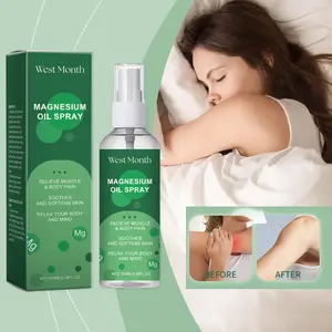 West Month Semprotan Perawatan Sendi Magnesium Oil Spray 100ml Meredakan Nyeri Otot & Sendi Meningkatkan Sirkulasi Darah Dengan Gliserin Ekstrak Angelica Dan DNA Magnesium Minyak Mencerahkan Vitamin