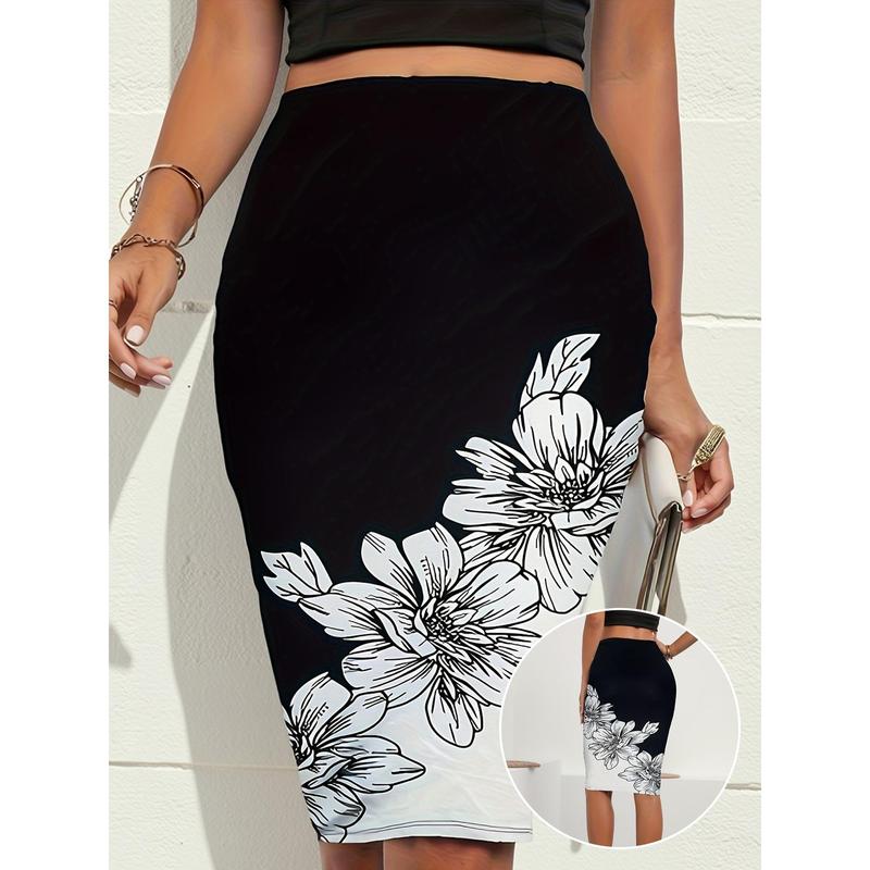 Women's flower print colorblock dress Women's flower print colorblock dress