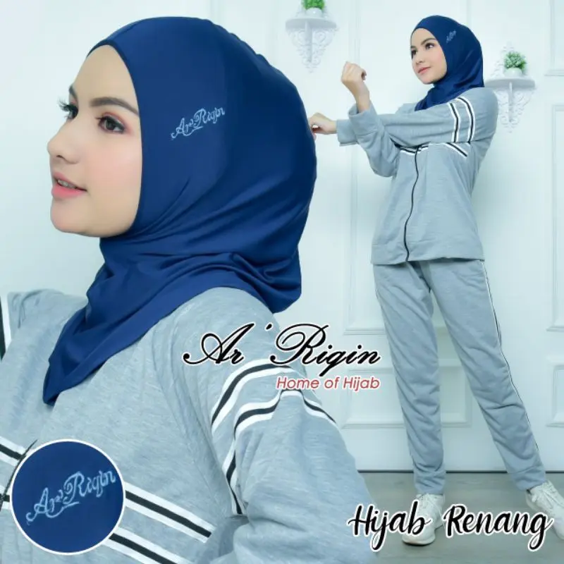 Hijab Renang Lembut voly  Sporty Gym senam joging Daily  Kerudung Muslim Instan
