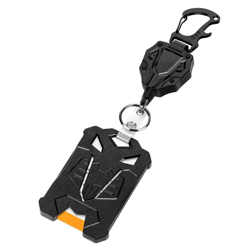 Retractable Badge Holder, 1 Count Creative Badge Reel, Badge Holder with Retractable Keychain, ID Card Holder for Office School Hospital 5
