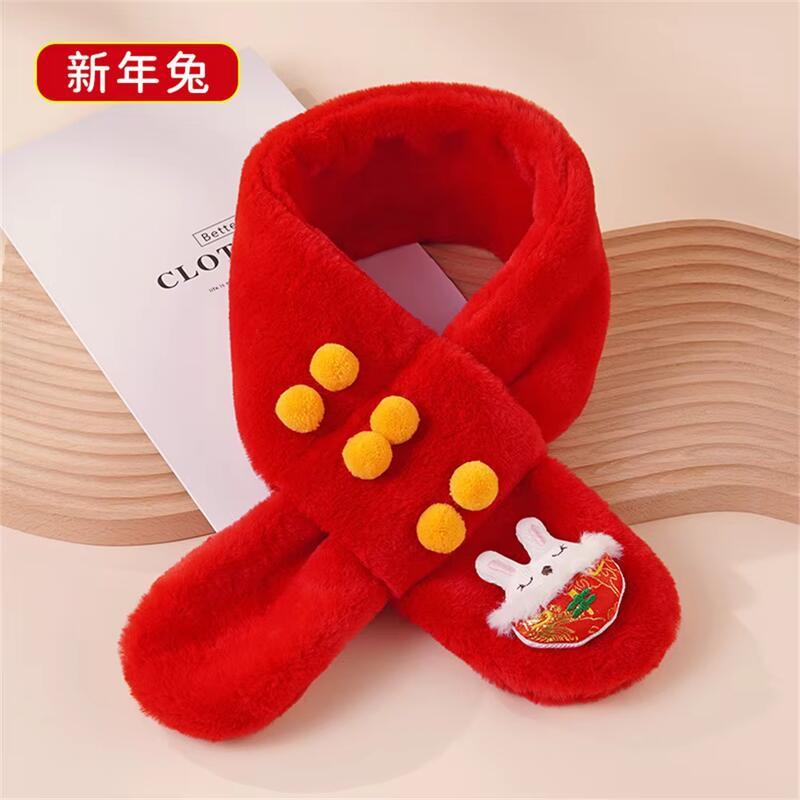 Product Introduction of 2025 Autumn Winter Soft Plush Children Cute Cartoon Girl Thick Warm Scarf Outdoor Kids Neckerchief Baby Accessories 1