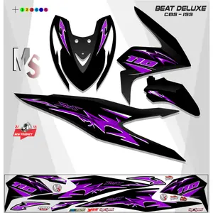 VARIASI VINYL STIKES STRIPING VARIASI VINIL BEAT DELUXE STICKER COSTUM VARKY V2 MS0010 STIKER MOTOR BEAT DELUXE NEW