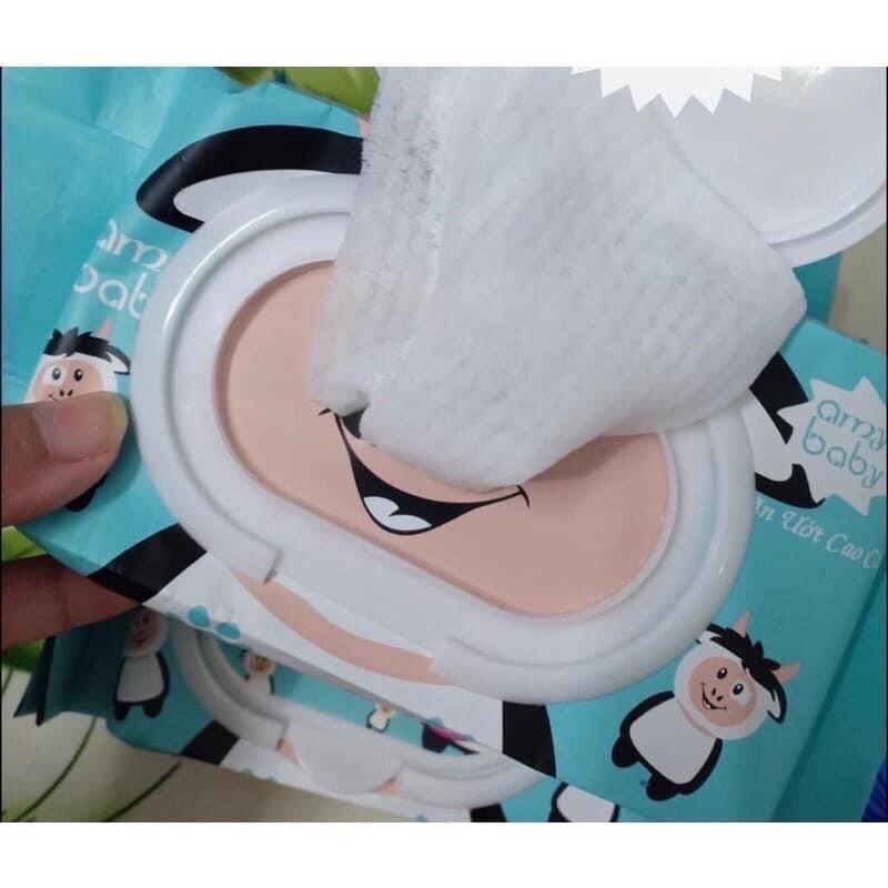 Khăn ướt Amybaby kháng khuẩn an toàn cho bé 80g cho be