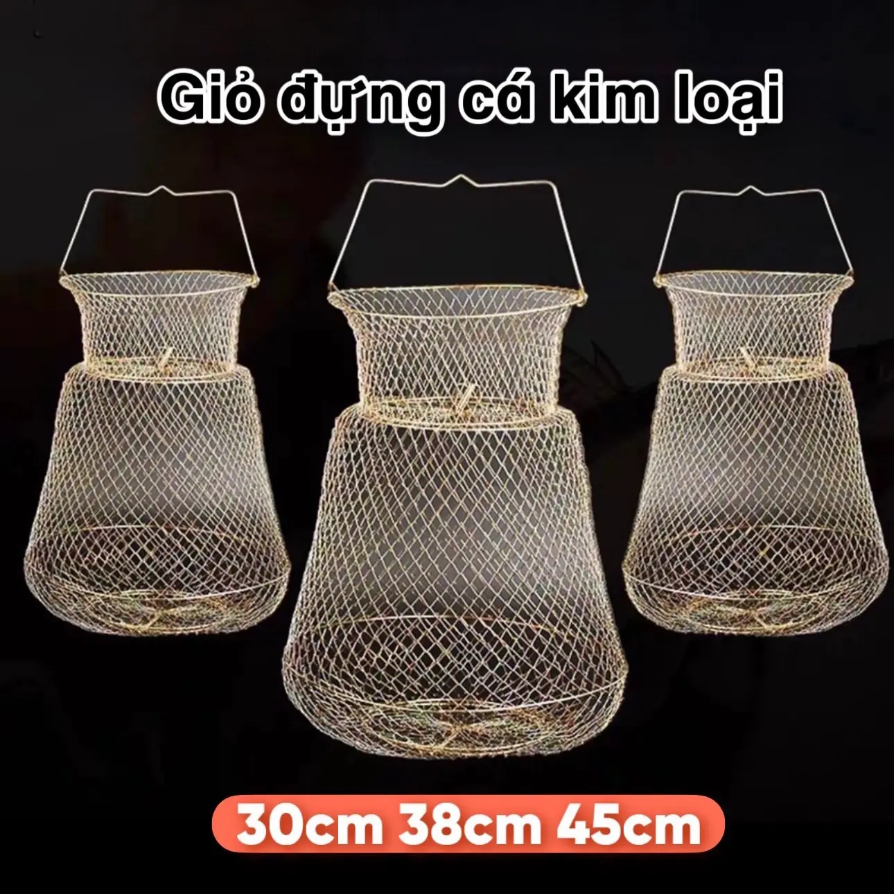 Giỏ đựng cá, giỏ đựng đồ chống chuột cắn giỏ sắt đựng cá Fish