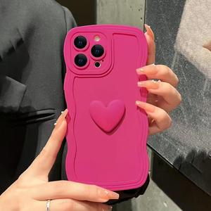 Funda para celular con patrón de corazón, cubierta protectora antigolpes, accesorio para celular compatible con iPhone 11 12 13 14 15 16 Pro Max