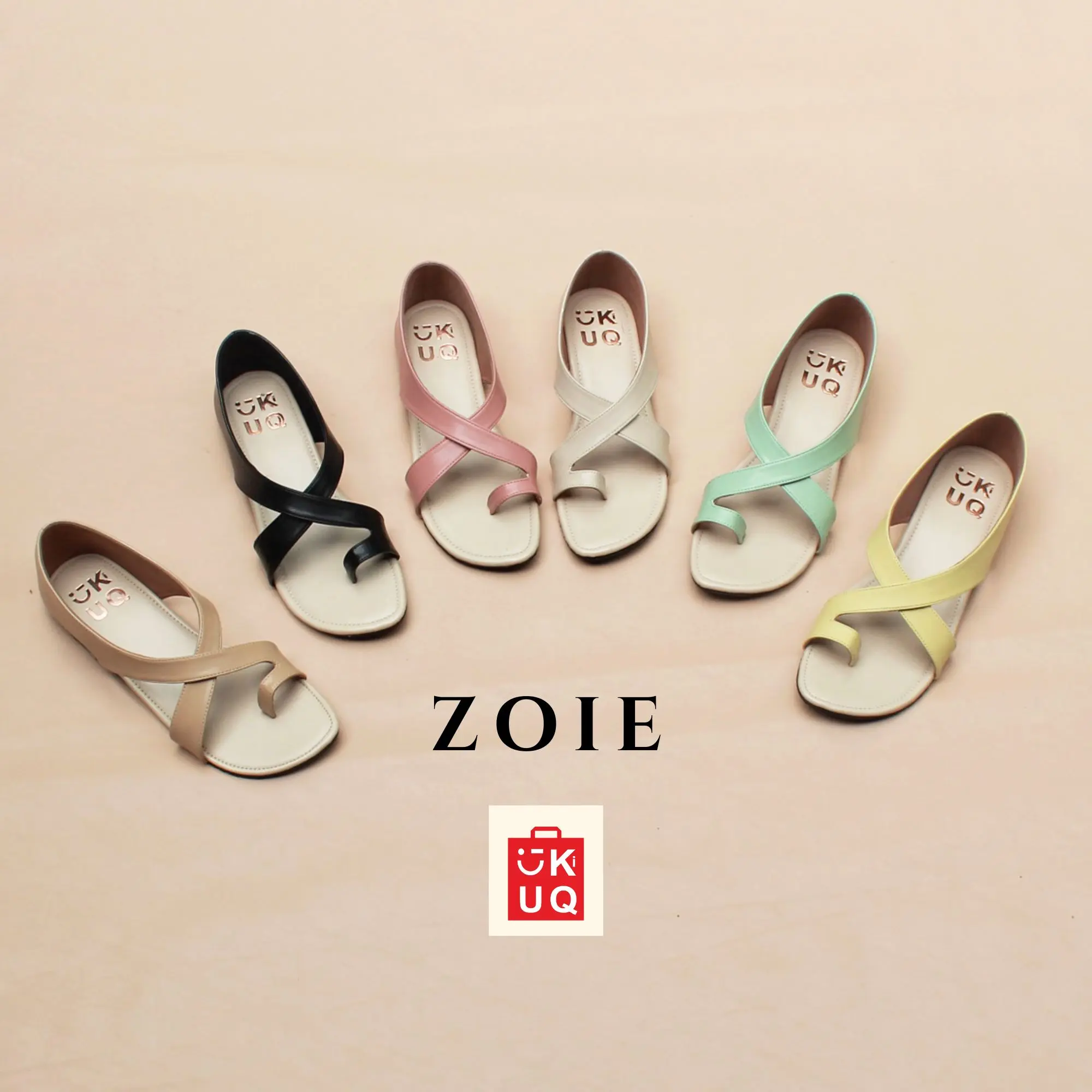 UKIUQ ZOIE SANDAL FLAT SANDAL SANTAI WANITA