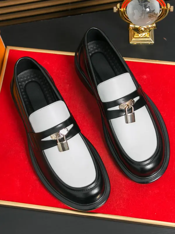 Men's Fashionable Plain Color Lace-Up Loafers, Casual Comfortable Slip-on Loafers for Daily Wear, Fashion Shoes for Party, Daily Clothing Decor 6