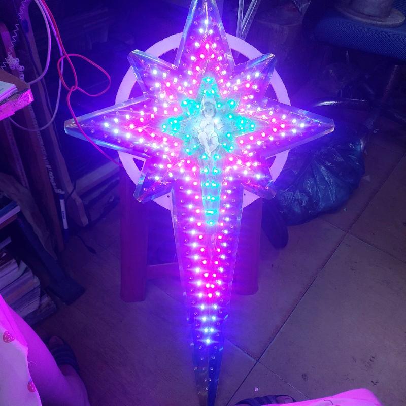  Đèn ngôi sao noel 90cm  và 80cm có hình Chúa . đèn ngôi sao làm hang đá . đèn ngôi sao trang trí noel 