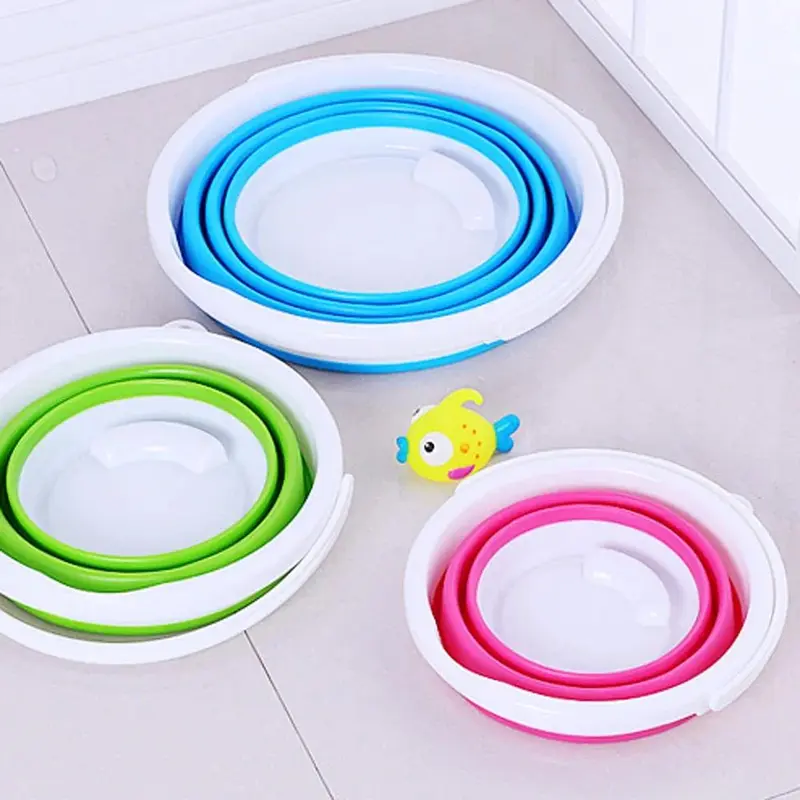 Xô Rửa Xe Bằng Silicon, Có Thể Thu Gọn Và Cầm Tay Thích Hợp Cho Các Hoạt Động Ngoài Trời, Câu Cá, Du Lịch Và Lưu Trữ Tại Nhà 6