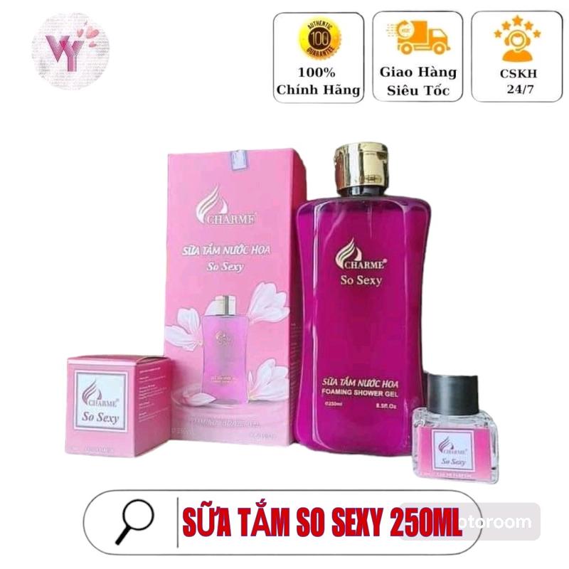 [Tang kèm nước hoa ] CHARME PERFUME SỮA TẮM SO SEXY 250ml Dưỡng Body Dưỡng Da Body Nữ