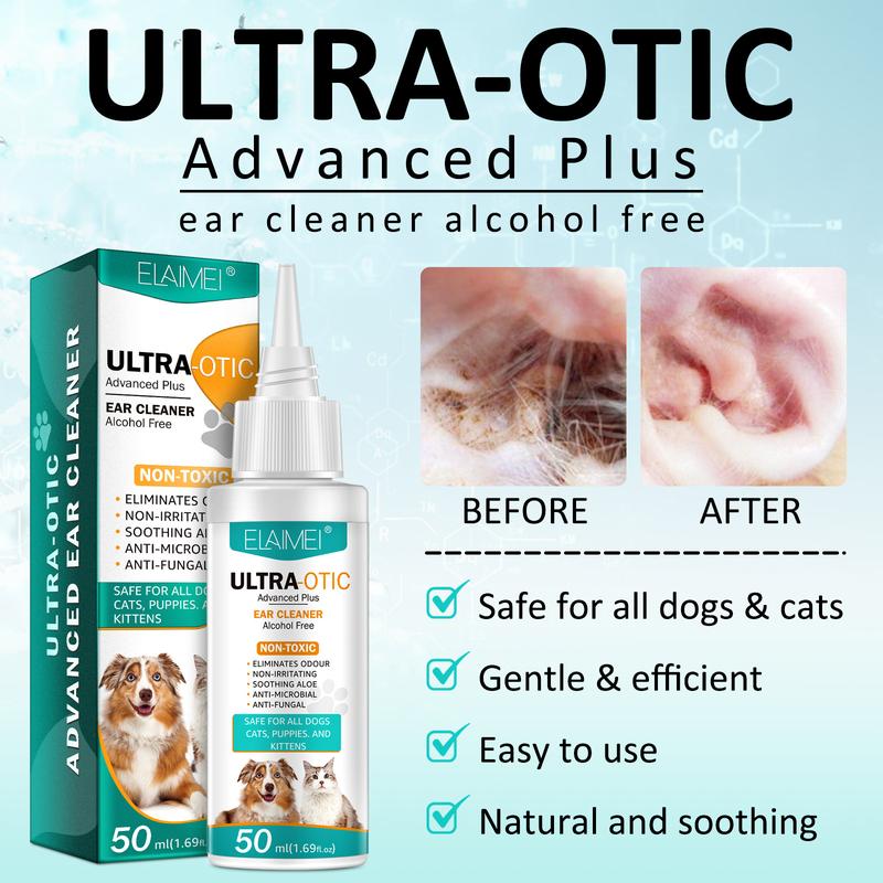 Product Introduction of [Ready Stock & Cod] Elaimei Pet Ear Cleaning Liquid Ear Mite Removal Child Meatus Acusticus Cleaning for Cats and Dogs Ear Cleaning Liquid 50ml 14